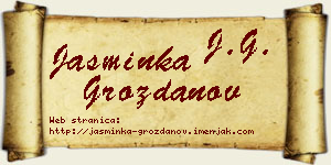 Jasminka Grozdanov vizit kartica